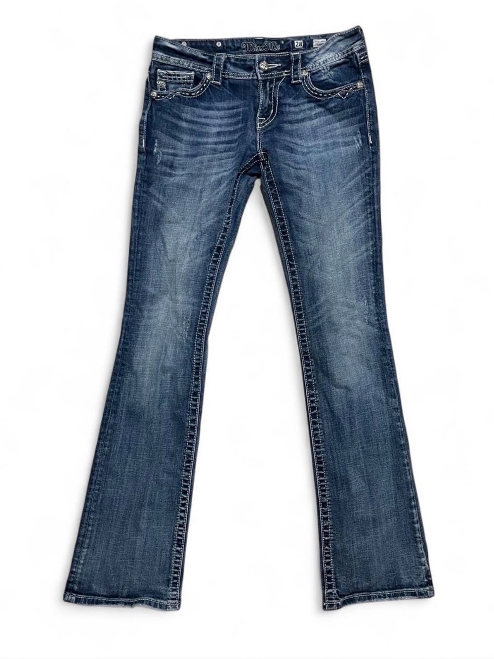 Miss Me Women’s Low-Rise Dark Blue Bootcut Jeans